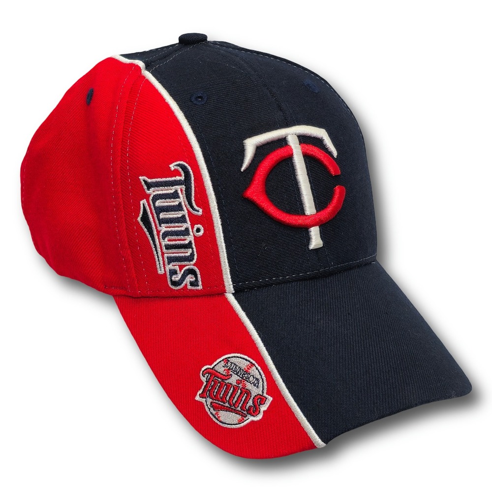 Twins Enterprise MLB Minnesota Twins Hat Mens OSFA Navy Red Vintage Cap